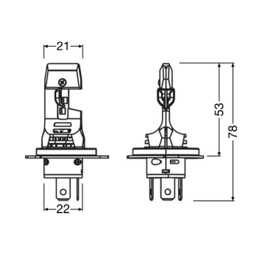 Komplet 2x LED avtomobilskih žarnic NIGHT BREAKER SPEED H4 P43T/14W/12V 6000K - Osram