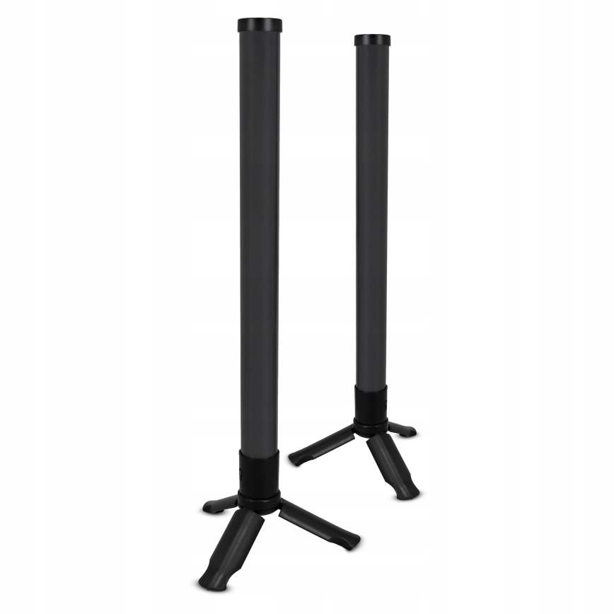 Komplet 2x LED RGBIC z zatemnitvijo namizna svetilka LED/5W/5V črna + daljinski upravljalnik