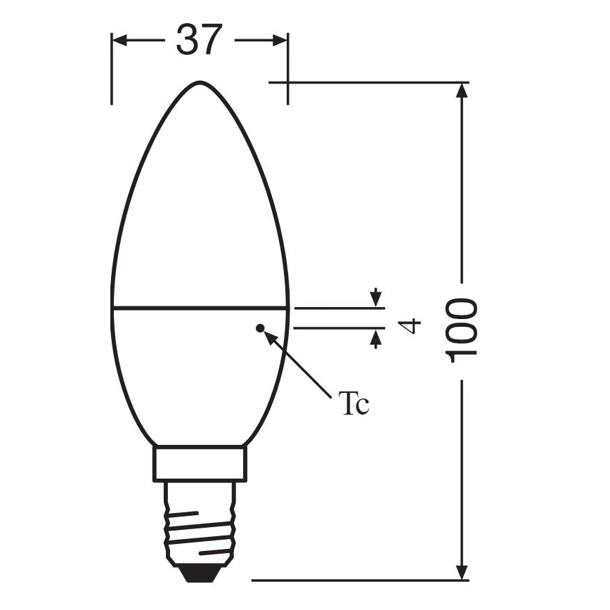 Komplet 2x LED žarnic B38 E14/4,9W/230V 2700K - Osram