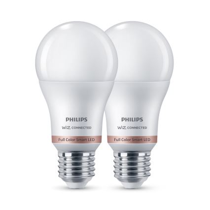 Komplet 2x zatemnljivih LED RGB žarnic Philips SMART A60 E27/8,5W/230V 2200-6500K