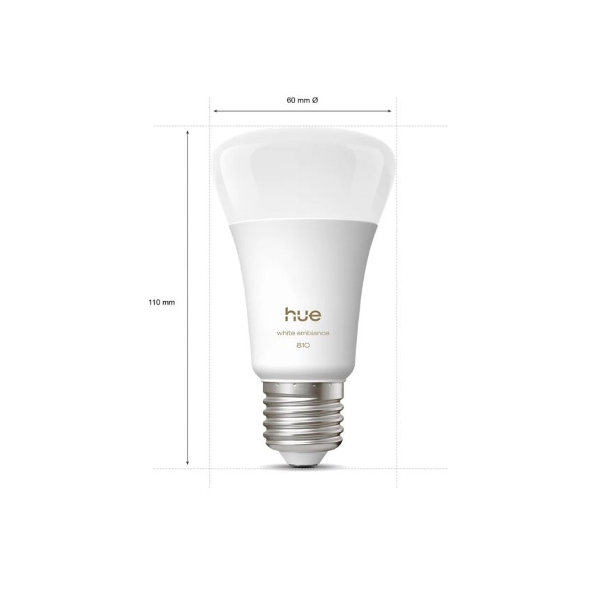 Komplet 2x zatemnljivih LED žarnic Philips Hue WHITE AMBIANCE E27/6W/230V 1000-20000K