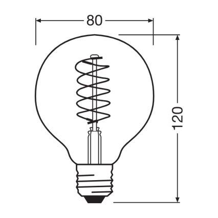 Komplet 2x LED žarnic z možnostjo zatemnitve VINTAGE FILAMENT E27/4,8W/230V 2200K - Osram
