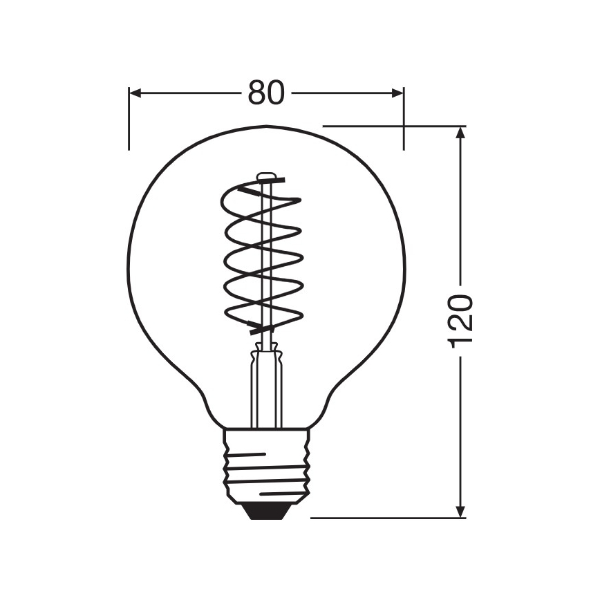Komplet 2x LED žarnic z možnostjo zatemnitve VINTAGE FILAMENT E27/4,8W/230V 2200K - Osram