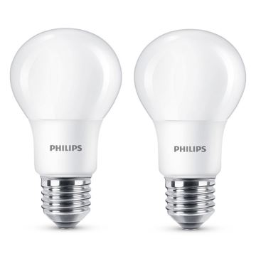 KOMPLET 2x LED žarnica Philips E27/8W/230V 2700K