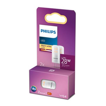 KOMPLET 2x LED žarnica Philips G4/2,7W/12V 2700K