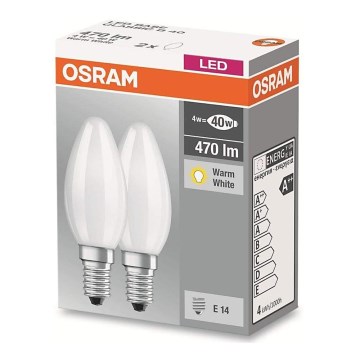 KOMPLET 2x LED Žarnica STAR B40 E14/4W/230V 2700K - Osram