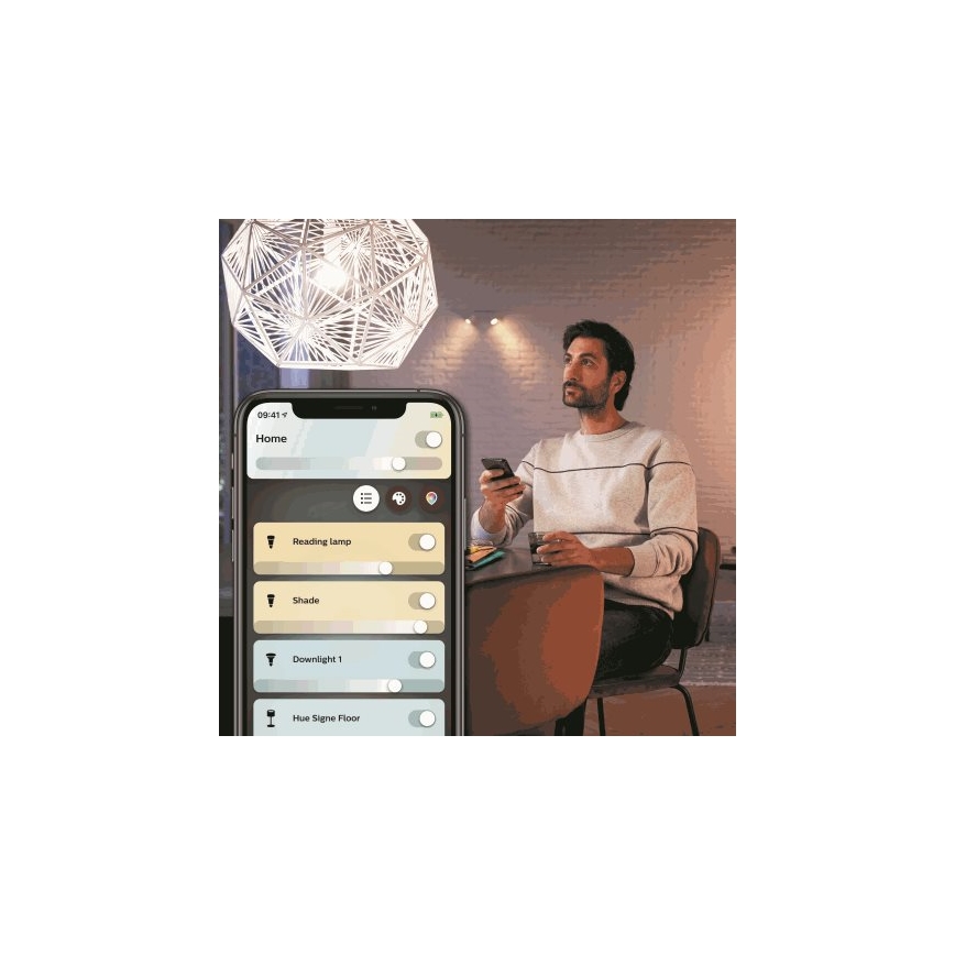 KOMPLET 2x LED Zatemnitvena žarnica Philips Hue WHITE AMBIANCE E27/8,5W/230V 2200-6500K