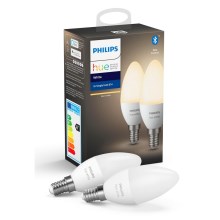 KOMPLET 2x LED Zatemnitvena žarnica Philips Hue WHITE E14/5,5W/230V 2700K