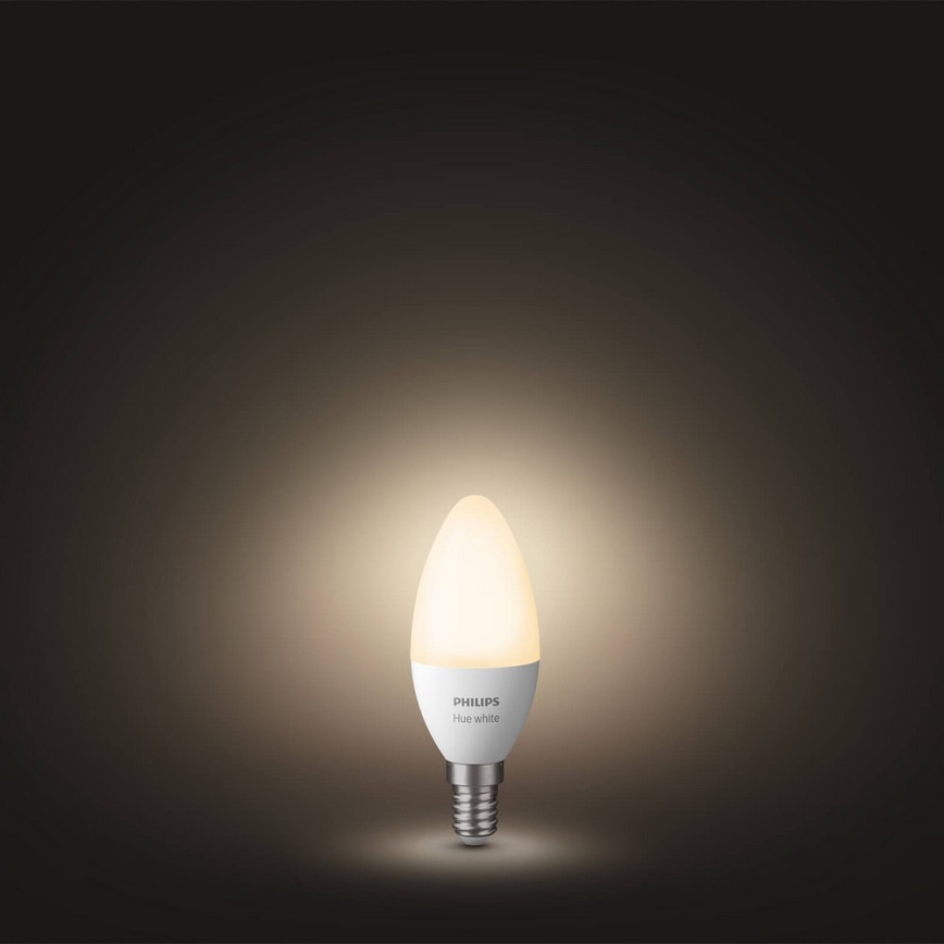 KOMPLET 2x LED Zatemnitvena žarnica Philips HUE WHITE E14/5,5W/230V