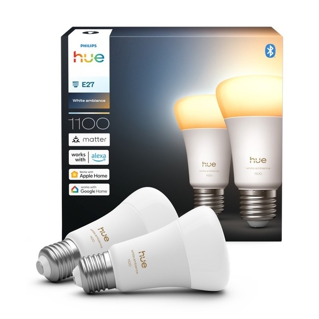 Komplet 2x LED zatemnljiva žarnica Philips Hue WHITE AMBIANCE E27/8,1W/230V 1000-20000K