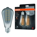 Komplet 2x LED zatemnljivih žarnic VINTAGE FILAMENT E27/7,8W/230V 1800K - Osram