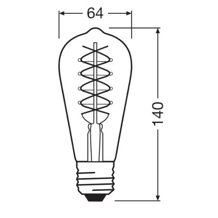Komplet 2x LED zatemnljivih žarnic VINTAGE FILAMENT E27/7,8W/230V 1800K - Osram