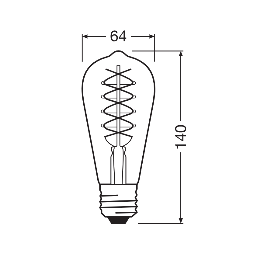 Komplet 2x LED zatemnljivih žarnic VINTAGE FILAMENT E27/7,8W/230V 1800K - Osram