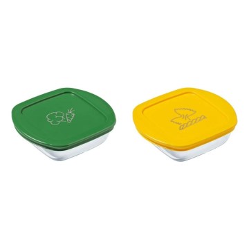 Komplet 2x steklenih posod za živila PYREX 0,3 l