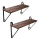 Komplet 2x stenskih polic SHELFY rjava/črna