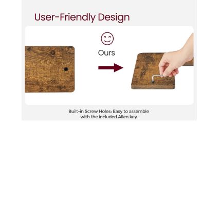 Komplet 2x stenskih polic SHELFY rjave/črne