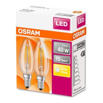 KOMPLET 2x Žarnica LED VINTAGE B35 E14/4W/230V 2700K - Osram