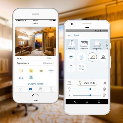 Komplet 2x LED zatemnjevalnih žarnic A60 E27/9W/230V 2700K Wi-Fi + daljinski upravljalnik - WiZ