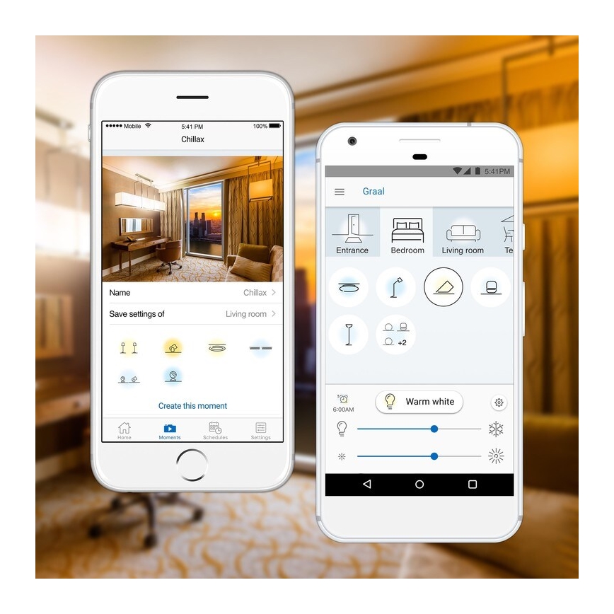 Komplet 2x LED zatemnjevalnih žarnic A60 E27/9W/230V 2700K Wi-Fi + daljinski upravljalnik - WiZ