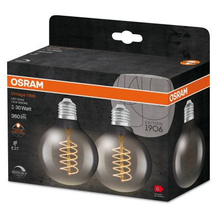 Komplet 2x zatemnjivih LED filamentnih žarnic VINTAGE E27/7,8W/230V 1800K - Osram