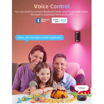 Komplet 2x LED RGBW žarnic z zatemnitvijo MESH GU10/6,5W/230V 2700-6500K Wi-Fi - Aigostar