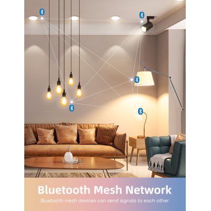 Komplet 2x LED RGBW žarnic z zatemnitvijo MESH GU10/6,5W/230V 2700-6500K Wi-Fi - Aigostar