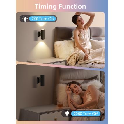 Komplet 2x LED RGBW žarnic z zatemnitvijo MESH GU10/6,5W/230V 2700-6500K Wi-Fi - Aigostar