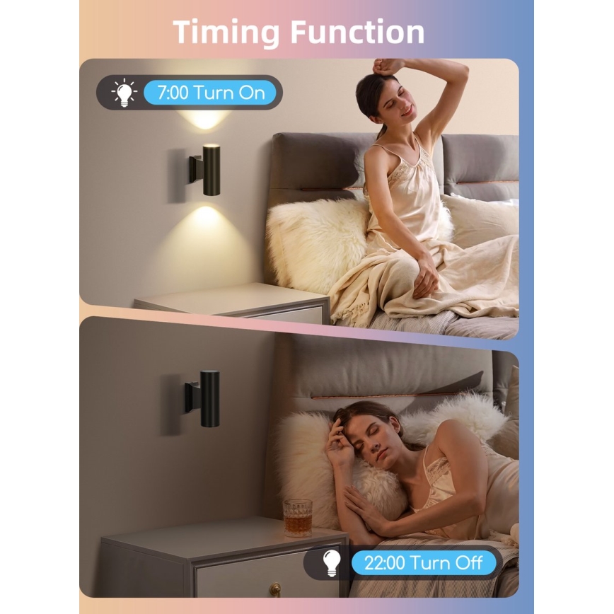 Komplet 2x LED RGBW žarnic z zatemnitvijo MESH GU10/6,5W/230V 2700-6500K Wi-Fi - Aigostar