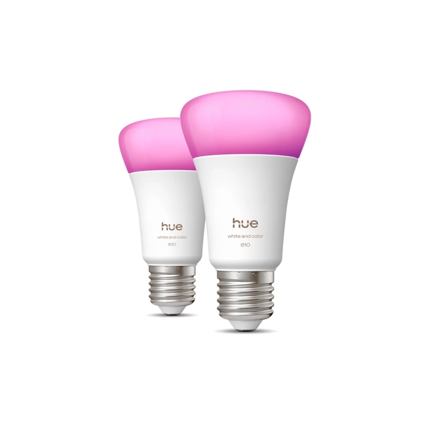 Komplet 2 kosov zatemnitvenih LED žarnic Philips Hue WHITE AND COLOR AMBIANCE E27/6W/230V 1000-20000K