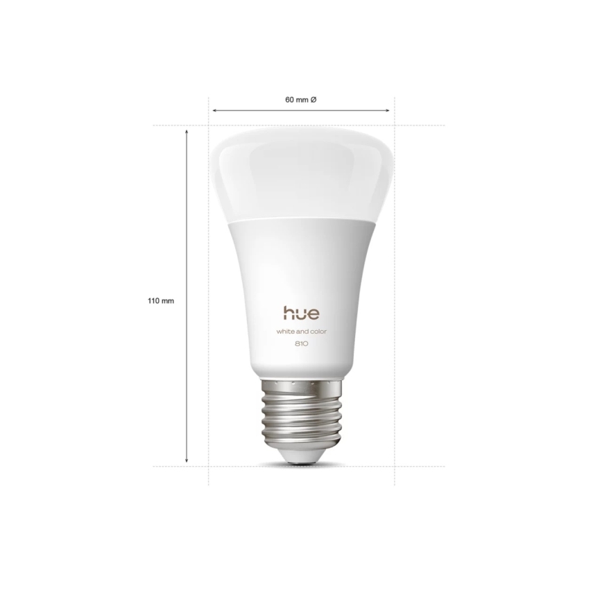 Komplet 2 kosov zatemnitvenih LED žarnic Philips Hue WHITE AND COLOR AMBIANCE E27/6W/230V 1000-20000K