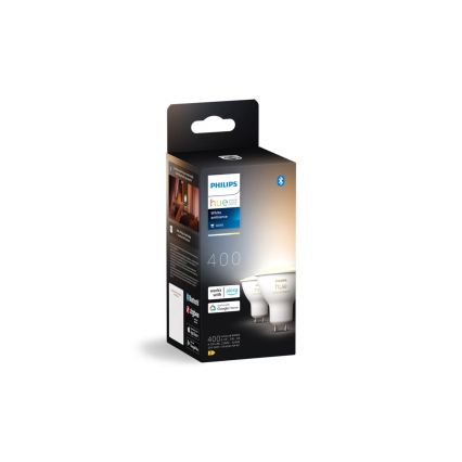Komplet 2x zatemnljivih LED žarnic Philips Hue WHITE AMBIANCE GU10/4,2W/230V 2200-6500K + Hue bridge
