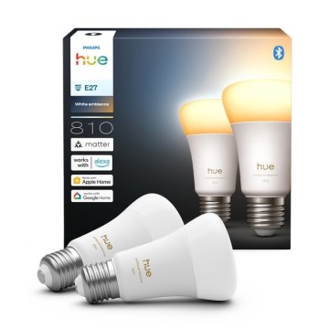 Komplet 2x zatemnljivih LED žarnic Philips Hue WHITE AMBIANCE E27/6W/230V 1000-20000K