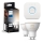 Komplet 2x zatemnljivih LED žarnic Philips Hue WHITE AMBIANCE GU10/4,2W/230V 2200-6500K + Hue bridge