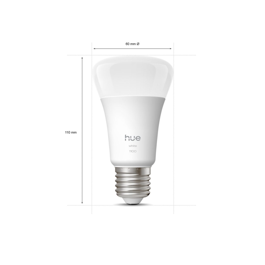 Komplet 2x zatemnljivih LED žarnic Philips Hue WHITE E27/9,5W/230V 2700K