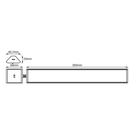 Ledvance - KOMPLET 2xLED Zatemnitvena svetilka s senzorjem CORNER 2xLED/4,5W/230V