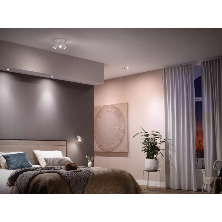 Komplet 2x zatemnjivih LED žarnic Philips Hue WHITE AMBIANCE GU10/4,2W/230V 2200-6500K + stikalo za zatemnjevanje