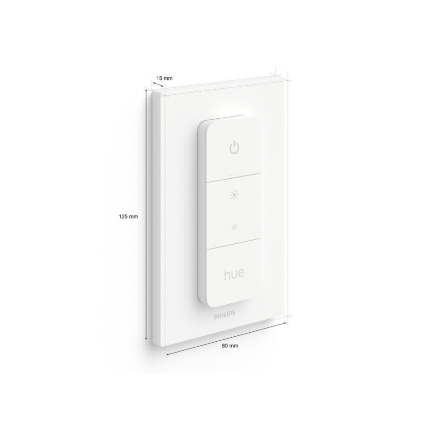 Komplet 2x zatemnjivih LED žarnic Philips Hue WHITE AMBIANCE GU10/4,2W/230V 2200-6500K + stikalo za zatemnjevanje