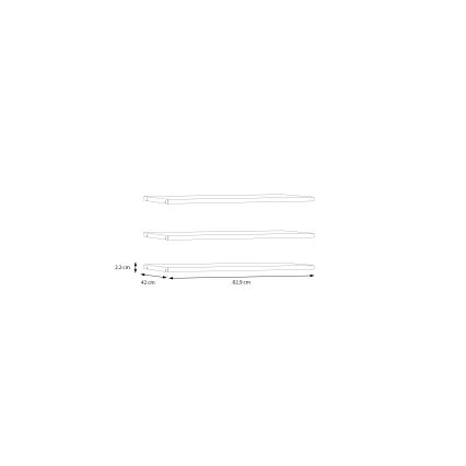 Komplet 3 polic TIRO, sive