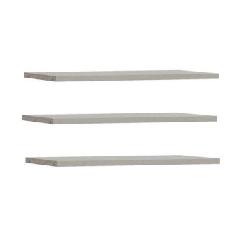 Komplet 3 polic TIRO, v sivi barvi