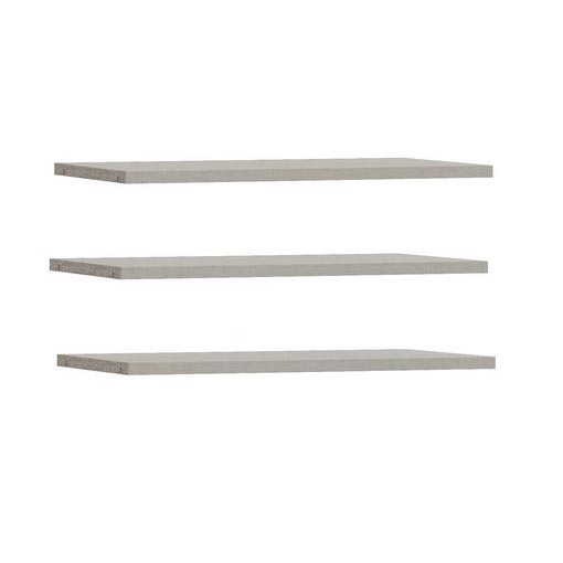 Komplet 3 polic TIRO, v sivi barvi