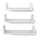 Komplet 3 stenskih polic SHELFY, bele