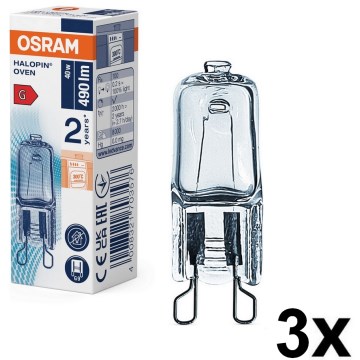 Komplet 3 žarnic za pečico HALOPIN G9/40W/230V 2700K - Osram