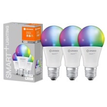 KOMPLET 3x LED RGBW Zatemnitvena žarnica SMART+ E27/9,5W/230V 2700K-6500K Wi-Fi - Ledvance