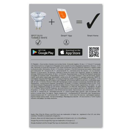 KOMPLET 3x LED RGBW Zatemnitvena žarnica SMART+ GU10/5W/230V 2700K-6500K Wi-Fi - Ledvance