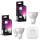 Komplet 3x LED RGBW zatemnljiva žarnica Philips Hue White and Color Ambiance GU10/4,2W/230V 2000-6500K + Hue Bridge