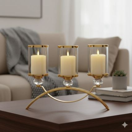 Komplet 3x LED sveč BRILLO LED/3xAAA, kremne, z daljinskim upravljalnikom