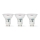Komplet 3x LED žarnic GU10/4,5W/230V 2700K
