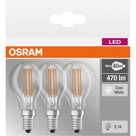 KOMPLET 3x LED Žarnica BASE P40 E14/4W/230V 4000K – Osram