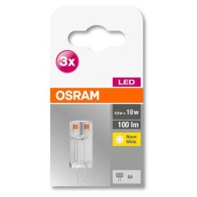 KOMPLET 3x LED Žarnica G4/0,9W/12V 2700K - Osram