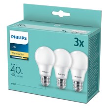 KOMPLET 3x LED Žarnica Philips E27/5,5W/230V 2700K